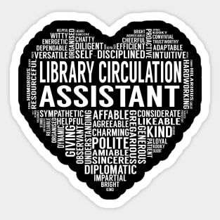 Library Circulation Assistant Heart Sticker